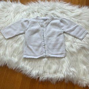 Kissy Kissy White Button Up Cardigan Sweater Baby Girl's 12-18 Months
